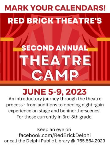 Info poster about theater camp