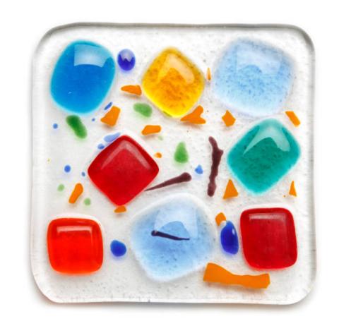 Fused glass image-multi colors