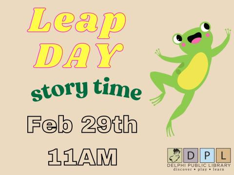 Leap Day Storytime Feb 29th 11AM 