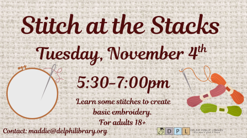 embroidery supplies with event details 