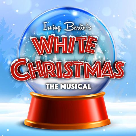 snow globe with text "White Christmas"