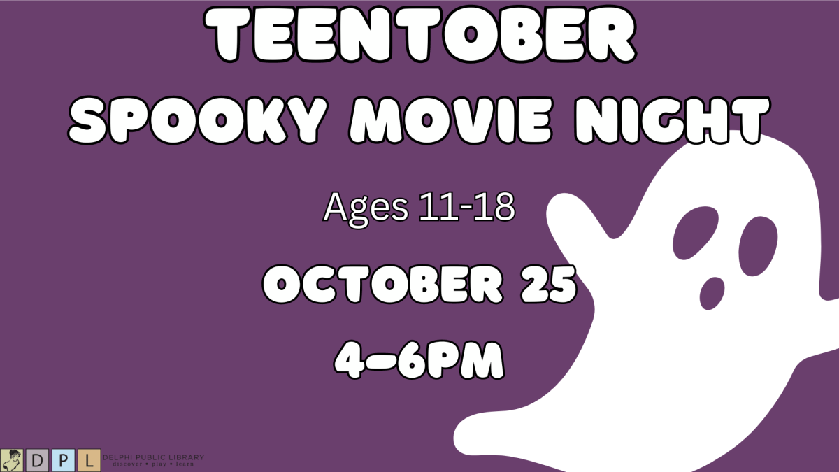 Teentober Spooky Movie Night October 25th, 4-6pm Ages 11-18