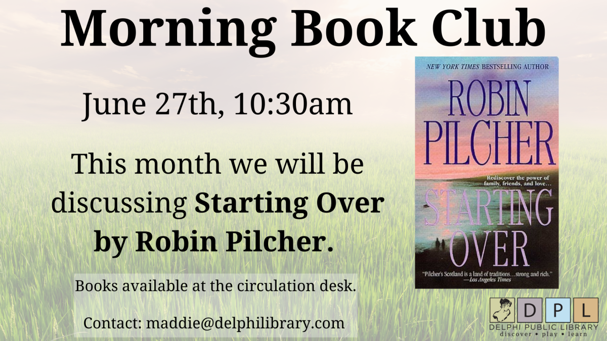 Morning Book Club-June 27th, 10:30-11:30am