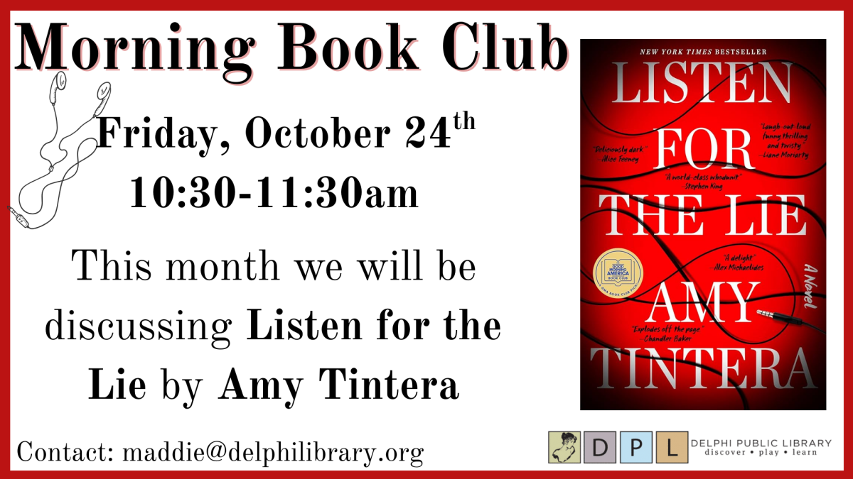 Morning Book Club, October 24th, 10:30am